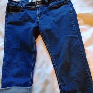 Hydraulic Blue Straight Leg Cropped Jeans Classic Denim